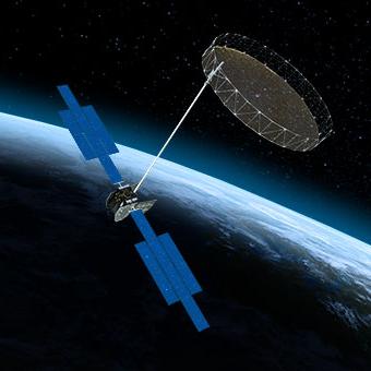 The ViaSat-3 satellite in space